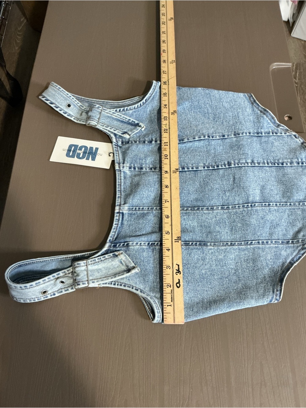 Light Wash Denim Corset Top - Picture 5 of 7